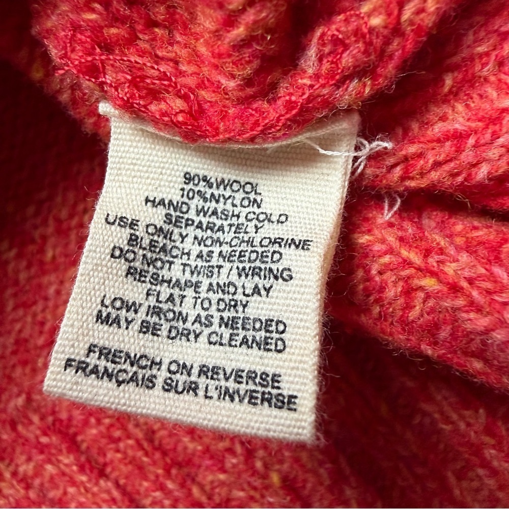 Moth By Anthropologie “Floating Sparks” Wool Women’s Cardigan Size XS Orange/Red - Picture 7 of 7